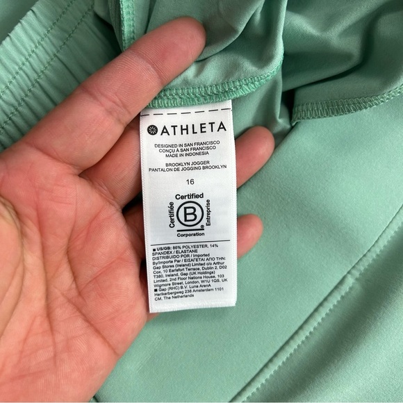 ATHLETA women’s Brooklyn joggers pants size 16 lightweight Quick dry zip pockets - Picture 11 of 16